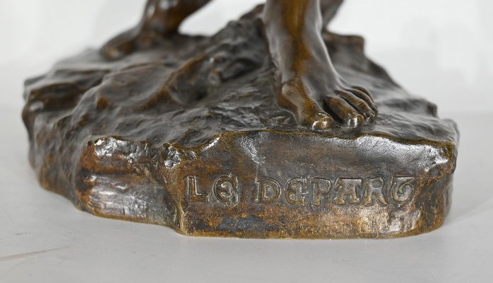 Victorien Tournier, Departure, Late 19th Century, Bronze-RVK-1395204