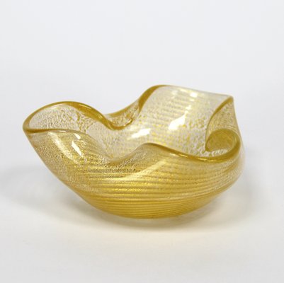 Vide-Poche or Ashtray in Murano Glass with Gold Powder from Barovier & Toso-NE-1063685