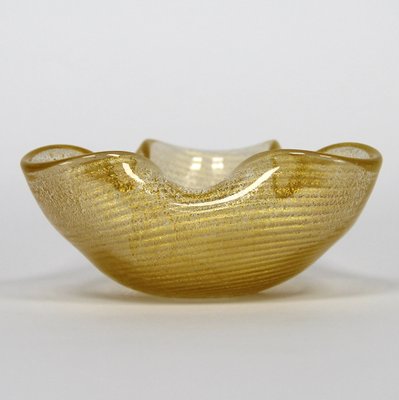 Vide-Poche or Ashtray in Murano Glass with Gold Powder from Barovier & Toso-NE-1063685