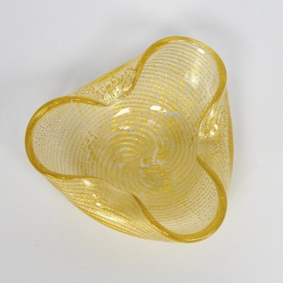 Vide-Poche or Ashtray in Murano Glass with Gold Powder from Barovier & Toso-NE-1063685