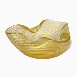 Vide-Poche or Ashtray in Murano Glass with Gold Powder from Barovier & Toso-NE-1063685