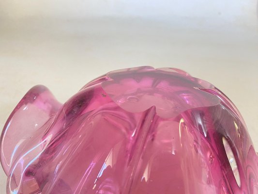 Vide Poche or Ashtray in Pink Murano Glass, Venice, Italy, 1970s-UR-1780819