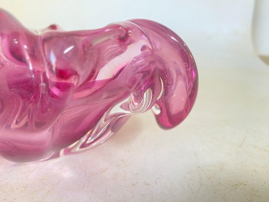 Vide Poche or Ashtray in Pink Murano Glass, Venice, Italy, 1970s-UR-1780819