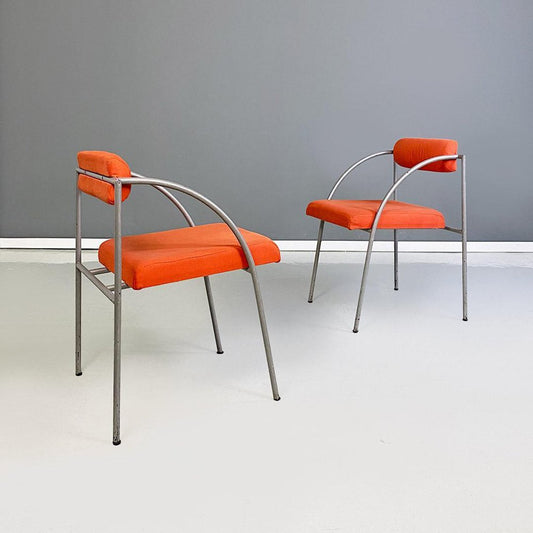 Vienna Chairs in Metal by Rodney Kinsman for Bieffeplast, 1980s, Set of 2