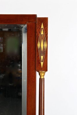 Vienna Secession Art Nouveau Mahogany Mirror Console, Austria, 1905s-TQA-1322297