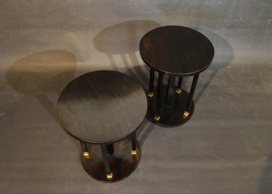 Vienna Secession Occasional Tables, 1910s, Set of 2-ZKR-2023732