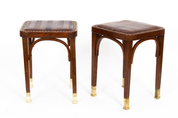 Vienna Secession Seating Set attributed to Gustav Siegel for J & J Kohn, 1905, Set of 5-ABO-1440502