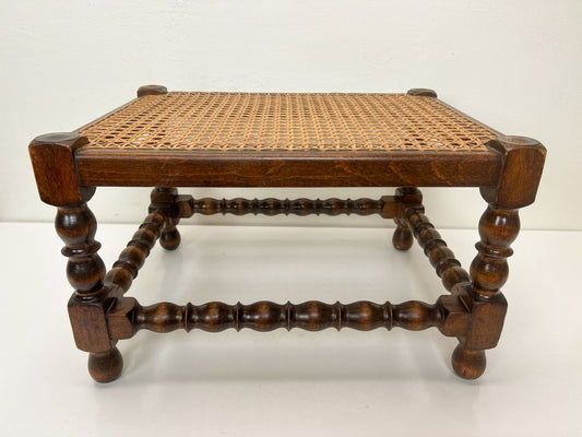 Vienna Straw and Bobbin Footstool from H. Pander & Zonen, 1890s