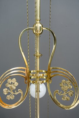 Viennese Adjustable Opal Glass Chandelier, 1908-SPD-787022