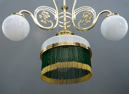 Viennese Adjustable Opal Glass Chandelier, 1908-SPD-787022