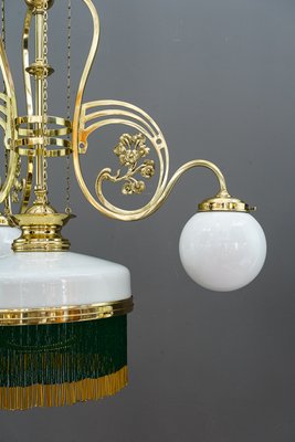 Viennese Adjustable Opal Glass Chandelier, 1908-SPD-787022