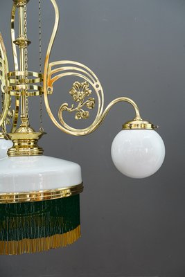 Viennese Adjustable Opal Glass Chandelier, 1908-SPD-787022