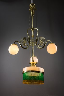 Viennese Adjustable Opal Glass Chandelier, 1908-SPD-787022