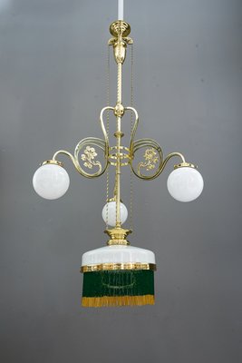 Viennese Adjustable Opal Glass Chandelier, 1908-SPD-787022