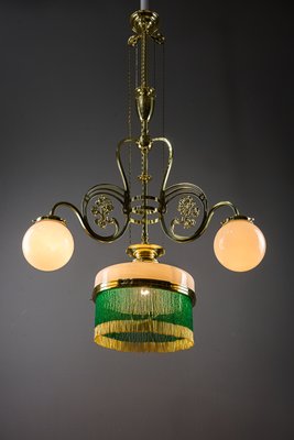 Viennese Adjustable Opal Glass Chandelier, 1908-SPD-787022