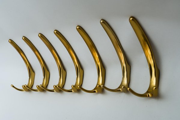 Viennese Aluminum Wall Hooks, 1960s, Set of 7-SPD-775139