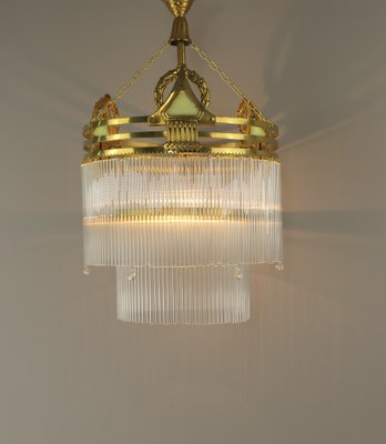 Viennese Art Deco Café Hanging Lamp, 1920s-KDB-1804697