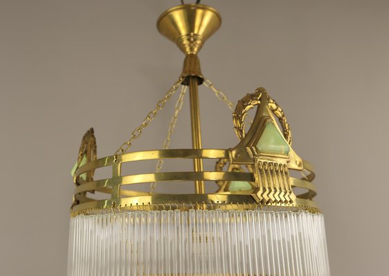 Viennese Art Deco Café Hanging Lamp, 1920s-KDB-1804697