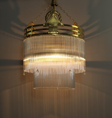 Viennese Art Deco Café Hanging Lamp, 1920s-KDB-1804697