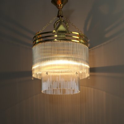 Viennese Art Deco Café Hanging Lamp, 1920s-KDB-1804697