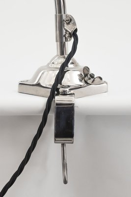 Viennese Art Deco Nickel-Plated Clamp Lamp, 1920s-SPD-903679