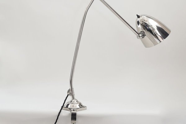 Viennese Art Deco Nickel-Plated Clamp Lamp, 1920s-SPD-903679