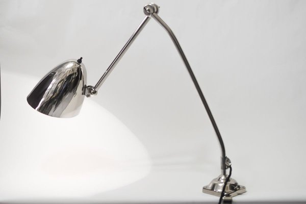 Viennese Art Deco Nickel-Plated Clamp Lamp, 1920s-SPD-903679