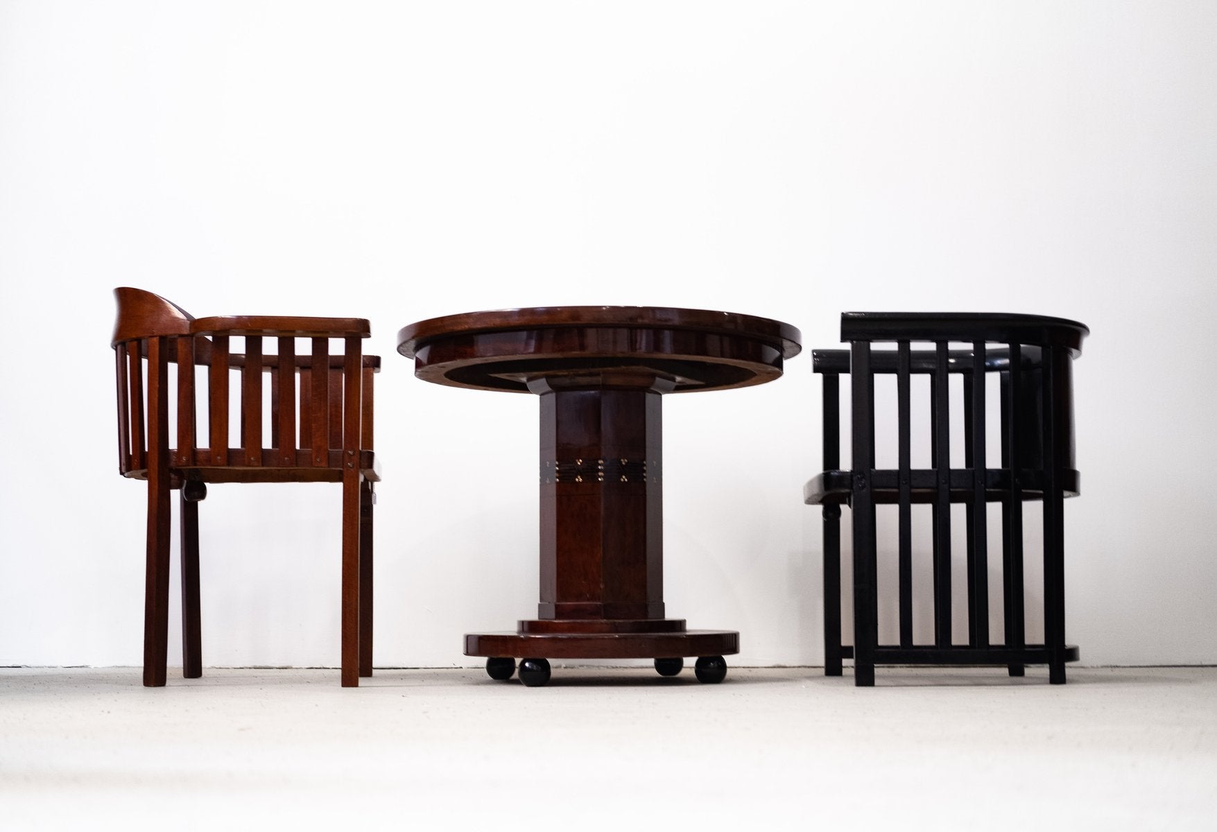 Viennese Art Nouveau Side Table with Intarsia and Pickled Glass Plate, 1910s