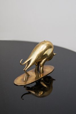 Viennese Brass Bull 1019 Paperweight by Karl Hagenauer for Hagenauer, 1929-MMH-879112