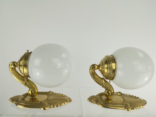 Viennese Brass Wall Lamps, Set of 2-KDB-1299693