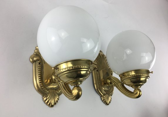 Viennese Brass Wall Lamps, Set of 2-KDB-1299693