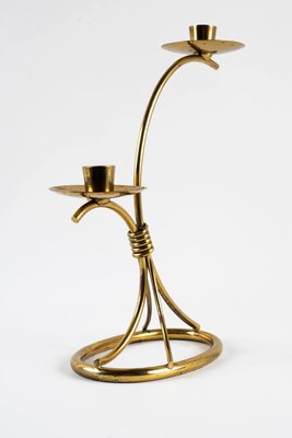 Viennese Candleholder in Brass, 1950s-SPD-1228829