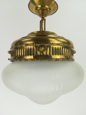 Viennese Ceiling Lamp with Glass Shade, 1910s-KDB-1448959