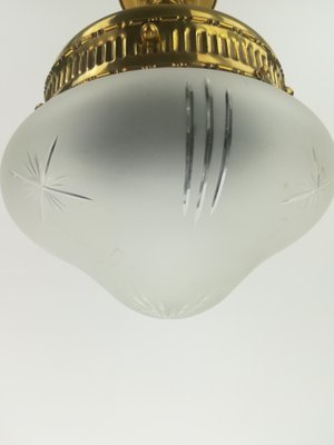 Viennese Ceiling Lamp with Glass Shade, 1910s-KDB-1448959