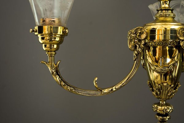 Viennese Chandelier with Capricorn Heads, 1890s-SPD-1076104