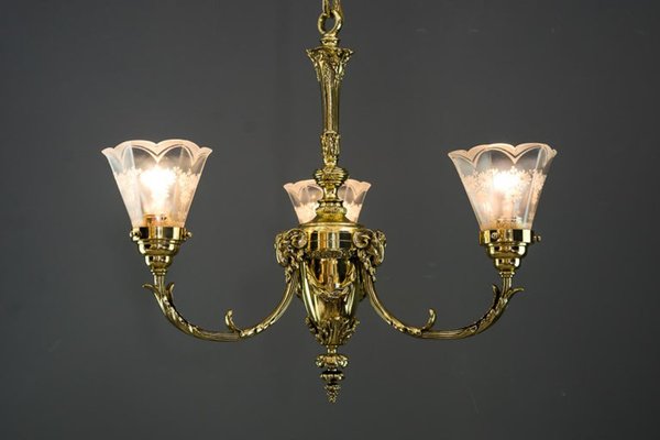 Viennese Chandelier with Capricorn Heads, 1890s-SPD-1076104