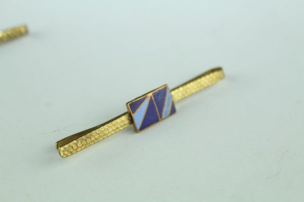 Viennese Enamel Tie Pins, 1930s, Set of 5-ZWH-738095