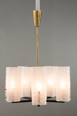 Viennese Frosted Glass Chandelier by J.T. Kalmar, 1960s-SPD-844633