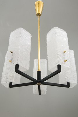 Viennese Frosted Glass Chandelier by J.T. Kalmar, 1960s-SPD-844633