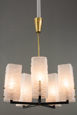 Viennese Frosted Glass Chandelier by J.T. Kalmar, 1960s-SPD-844633