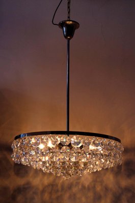 Viennese Nickel Crystal Chandelier, 1960s-SPD-906074