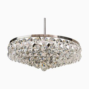 Viennese Nickel Crystal Chandelier, 1960s-SPD-906074