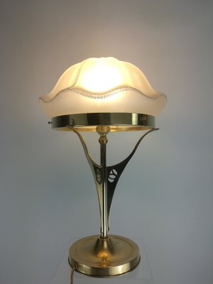 Viennese Table Lamp with Glass Shade, 1930s-KDB-1293054