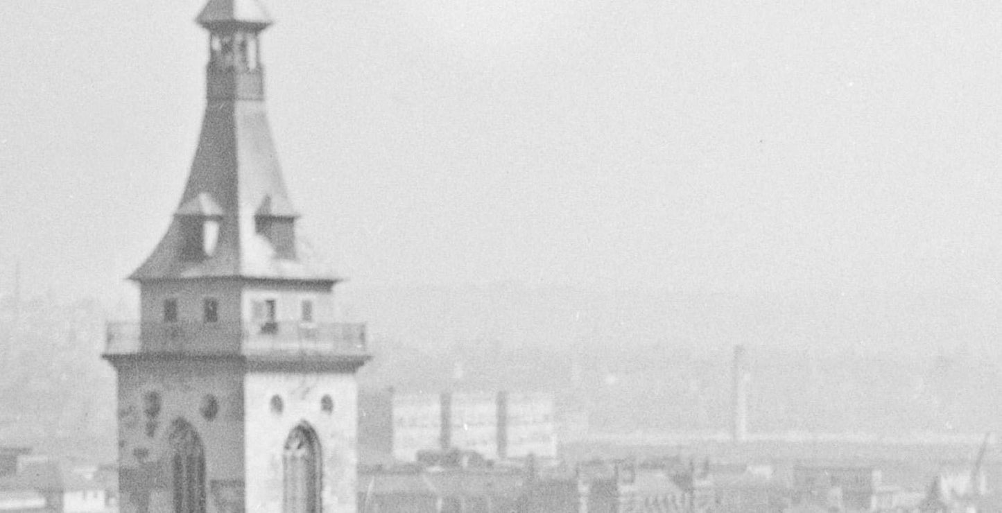 View From City Hall Belfry to Old City, Stuttgart Germany, 1935