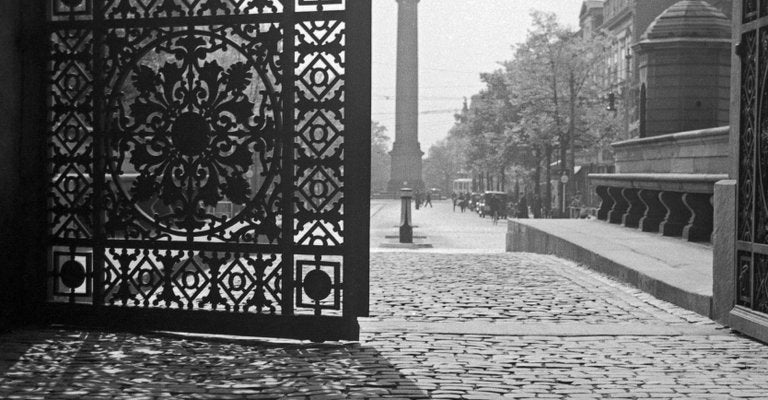 View From Iron Gate Darmstadt Castle to City Life, Germany, 1938, Printed 2021-DYV-997879