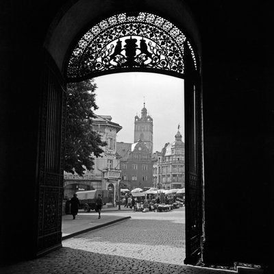 View Gate Residence Castle to Main Market Darmstadt, Germany, 1938, Printed 2021-DYV-997890