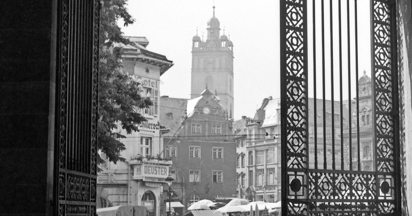 View Gate Residence Castle to Main Market Darmstadt, Germany, 1938, Printed 2021