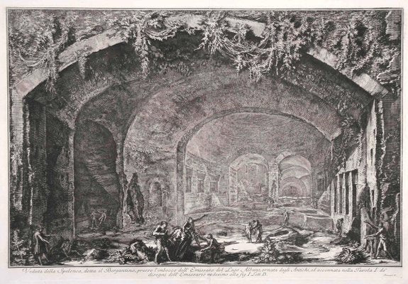 View of the Cave known as Bergantino - Etching by G. B. Piranesi - 1762 1762-ZCI-759276