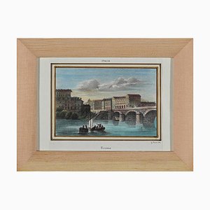 View of Turin, Lithograph, Mid-19th Century, Framed-ZCI-1423550