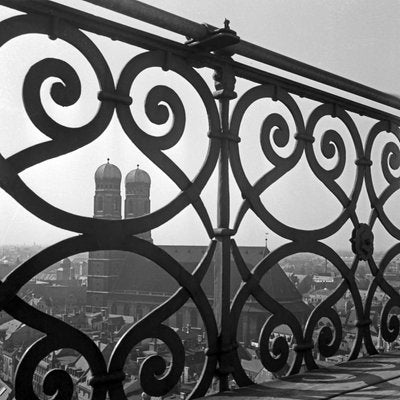 View to Munich Frauenkirche Church with Railing, Germany 1938-DYV-988707